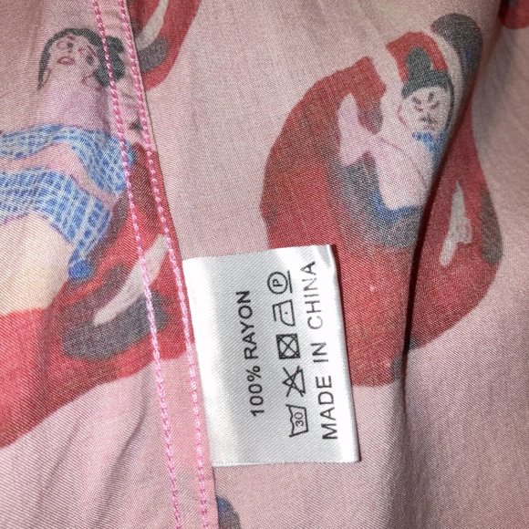 Rock Soup Tara Booth Short Sleeve Button-Down Shirt Tubing - Size XS - Picture 4 of 4